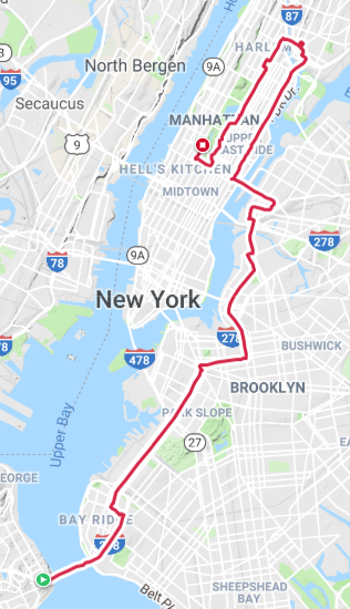 New York Marathon course